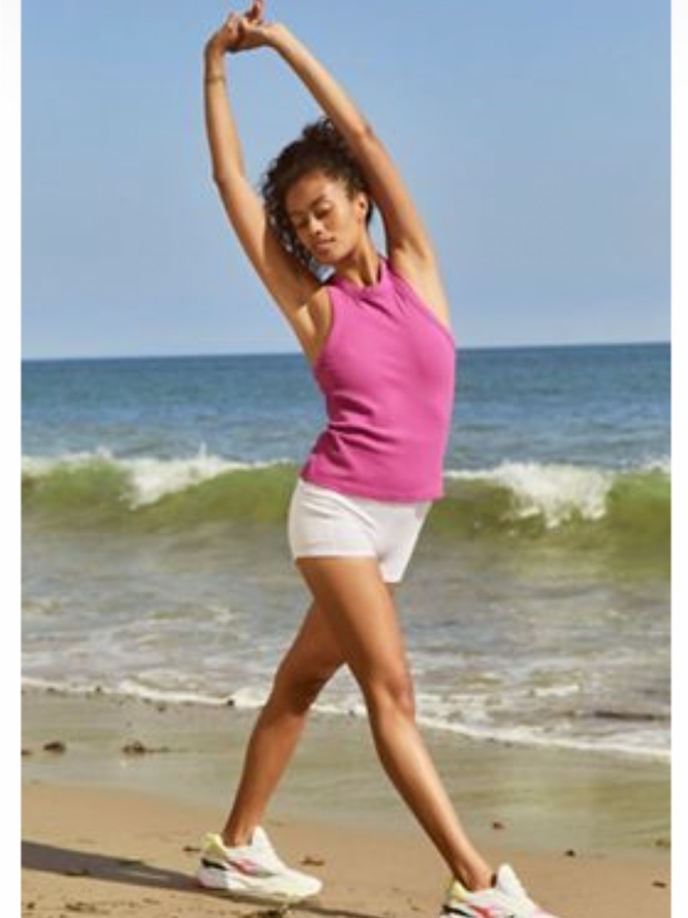 Free People Fuchsia Ribbed Tank Top
Color: Cactus Flower